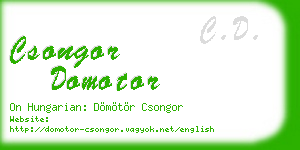 csongor domotor business card